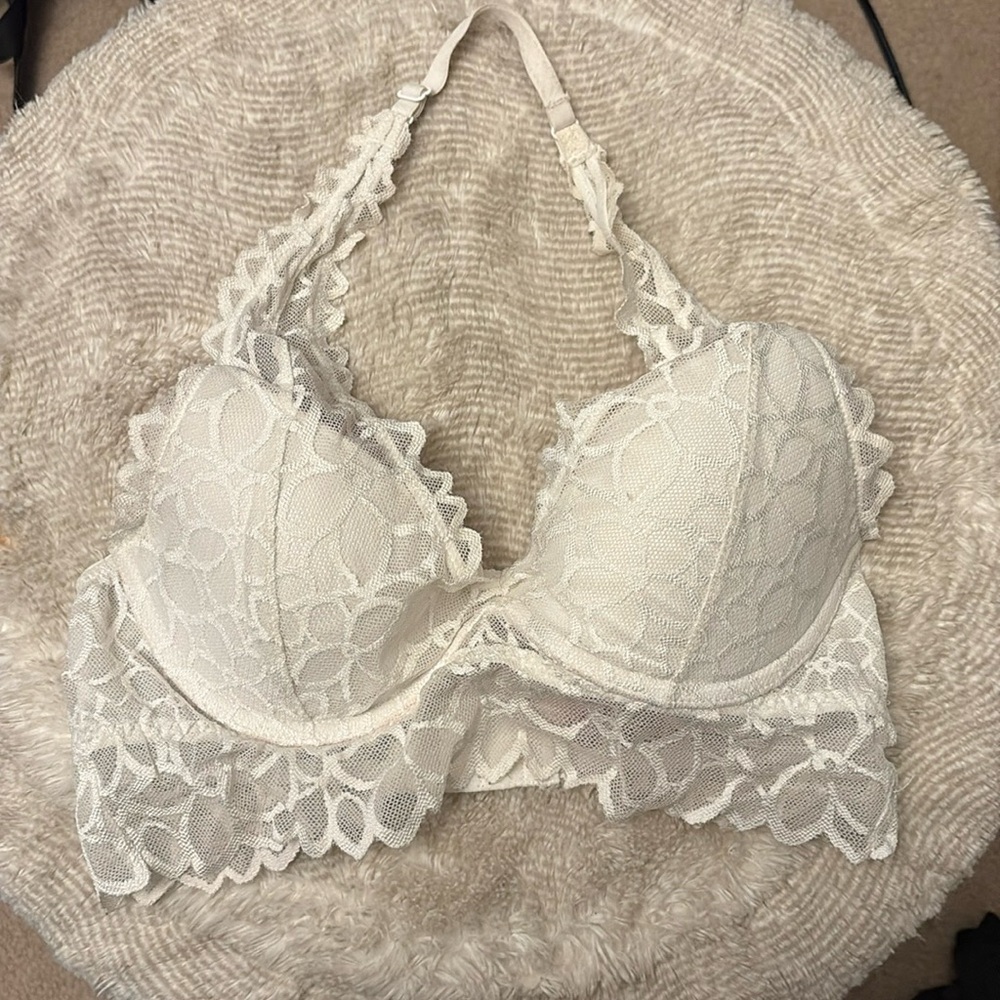 PINK Lace halter bra